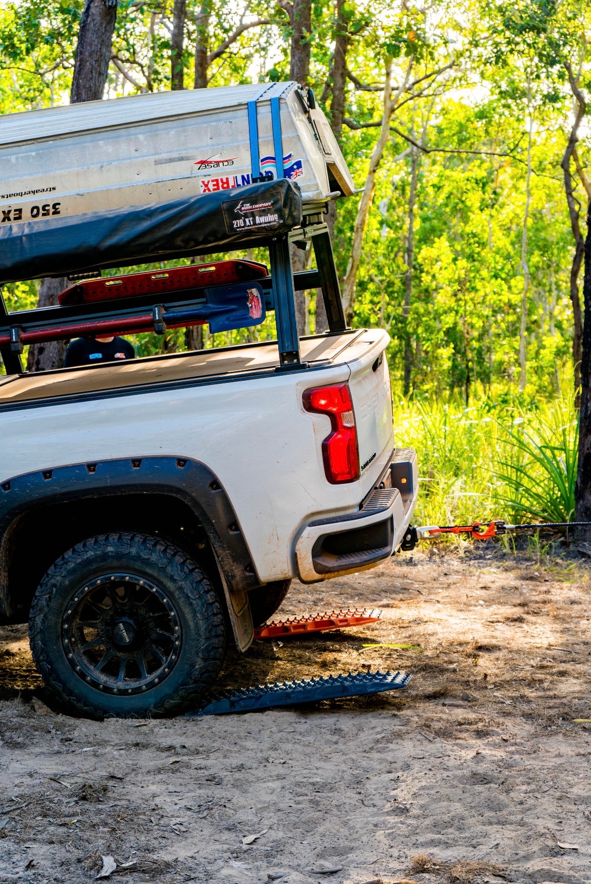 tinny on a tub rack ute